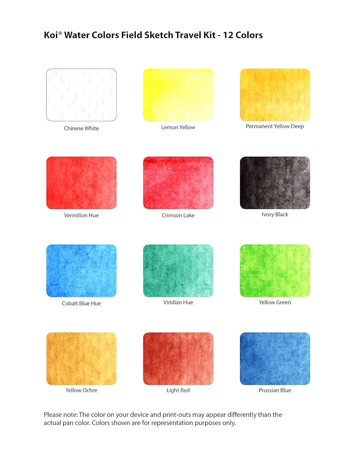 Sakura Koi Watercolor Pocket Field Sketch Box with Brush