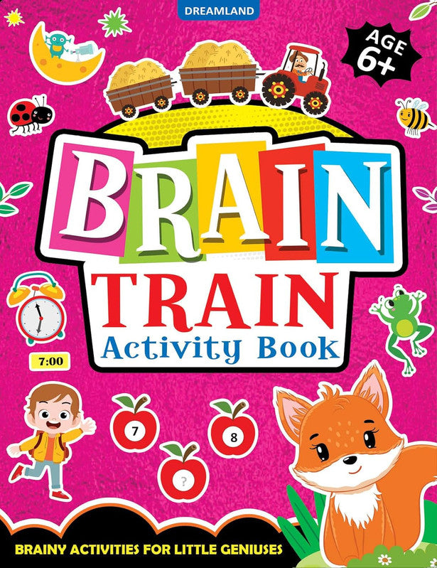 DREAMLAND - Brain Train Activity Book for Kids Age 6+ - With Colouring Pages, Mazes, Puzzles and Word searches Activities