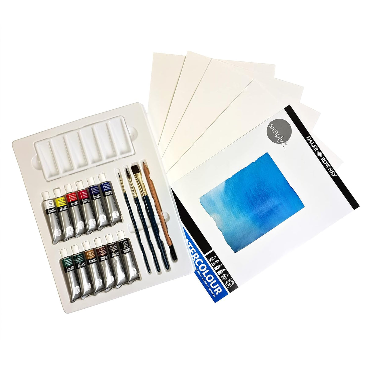 Daler Rowney Simply Watercolour Set – 25 Pcs