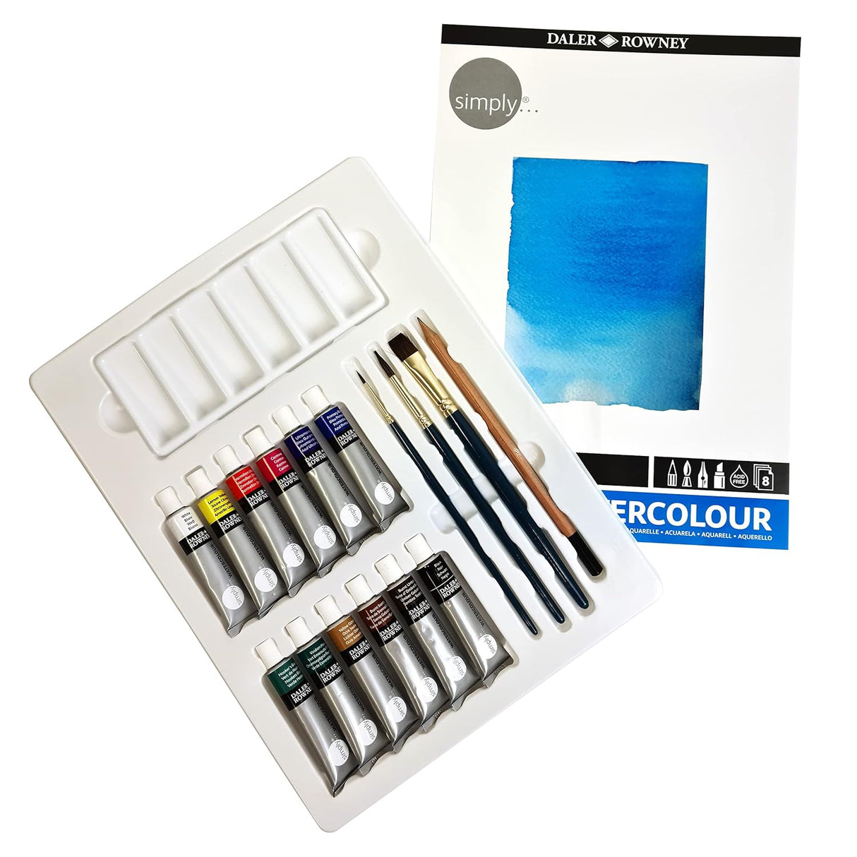Daler Rowney Simply Watercolour Set – 25 Pcs