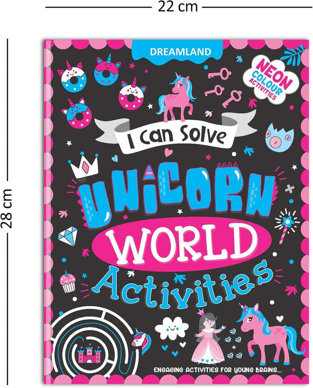 DREAMLAND I CAN SOLVE - Unicorn World Activities - I Can Solve Activity Book for Kids Age 4- 8 Years | With Colouring Pages, Mazes, Dot-to-Dots