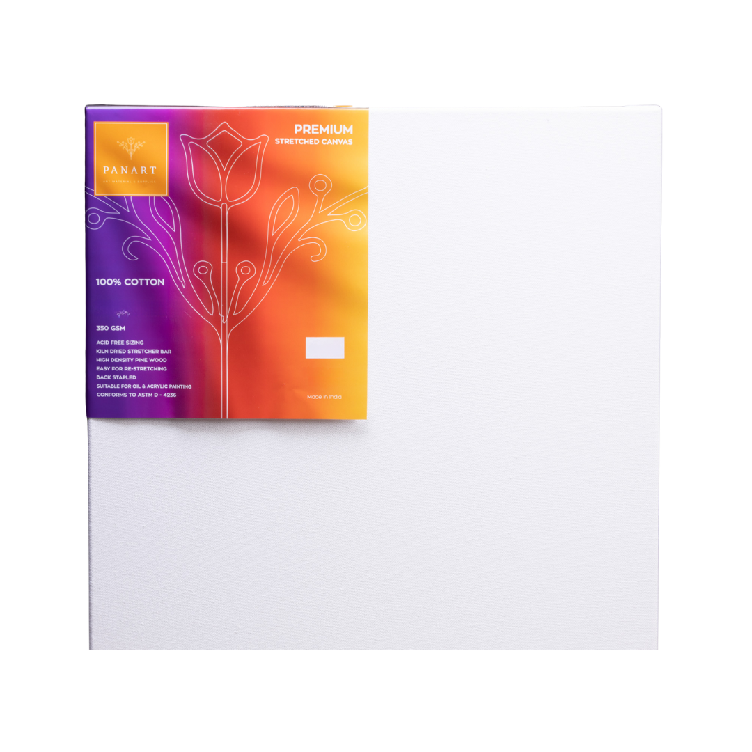 Panart Premium Stretched Cotton Canvas – 30x40cm, 350gsm, 38x25mm Frame