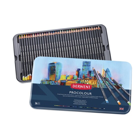 Derwent Procolour Coloured Pencils Tin