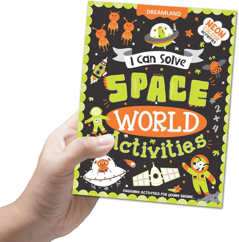 DREAMLAND I CAN SOLVE - Space World Activities - I Can Solve Activity Book for Kids Age 4- 8 Years | With Colouring Pages, Mazes, Dot-to-Dots