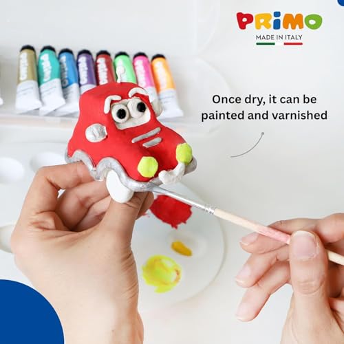 Primo White Modelling Clay – 500g Pack, Air-Dry, Ready to Use
