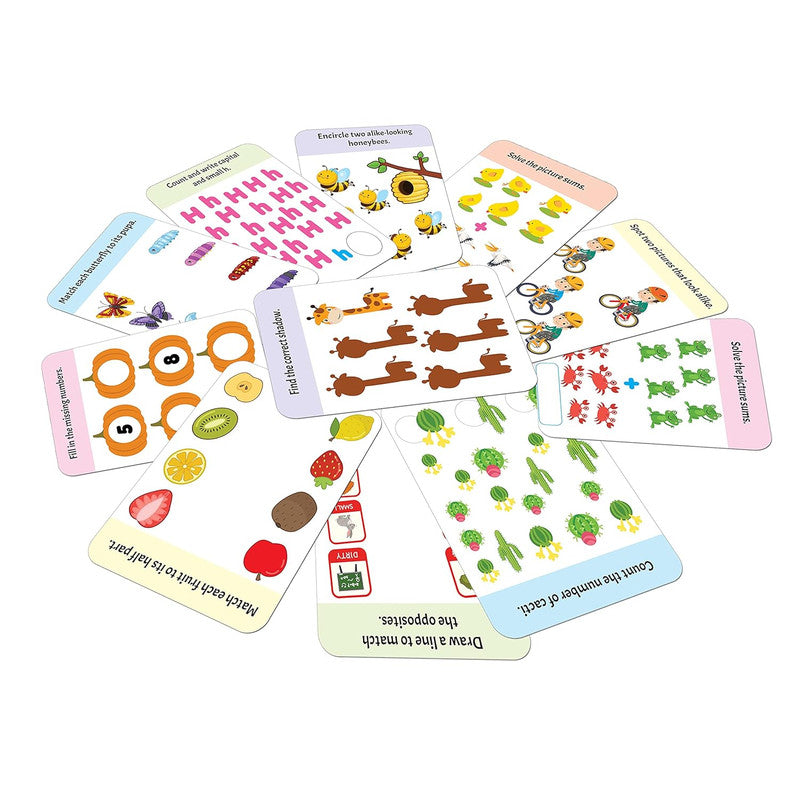 DREAMLAND - Flash Cards Activity - 30 Double Sided Wipe Clean Flash Cards for Kids