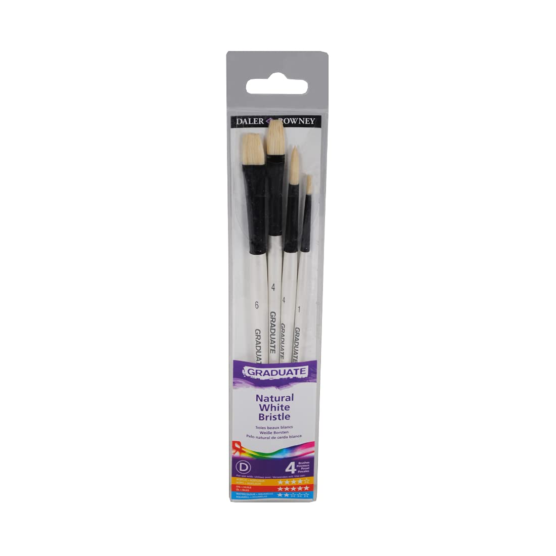 Daler Rowney Graduate Bristle Brush - Set of 4