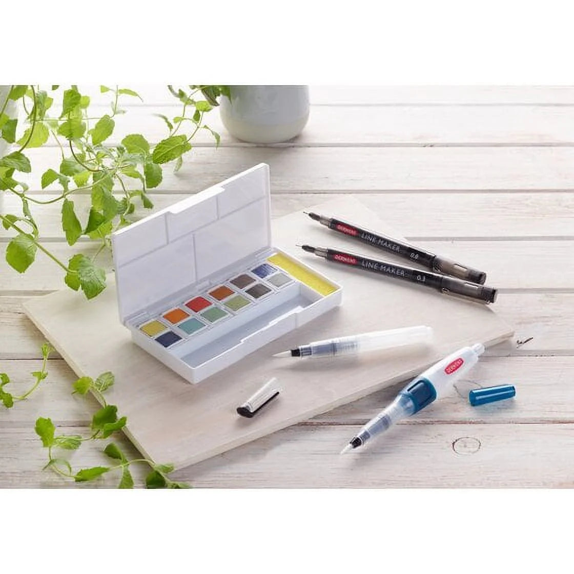 Derwent Line And Wash Paint Pan Set 12