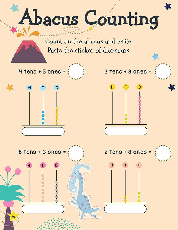 DREAMLAND - Fun with Maths Activity Book for Children Age 6+ with Stickers - Learn Everyday Series for Kids