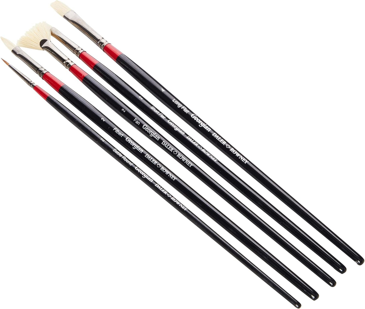 Daler Rowney Georgian Oil Long Handle Brush Wallet – Set of 5 (500)