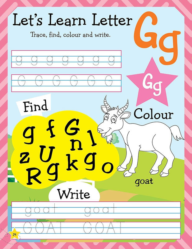 DREAMLAND - Learn to Write Activity Book for Children Age 4+ with Stickers - Learn Everyday Series for Kids