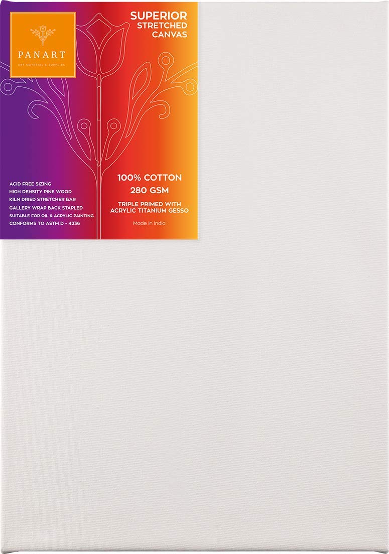 Panart Superior Stretched Cotton Canvas - 14.8x21cm (A5), 280gsm