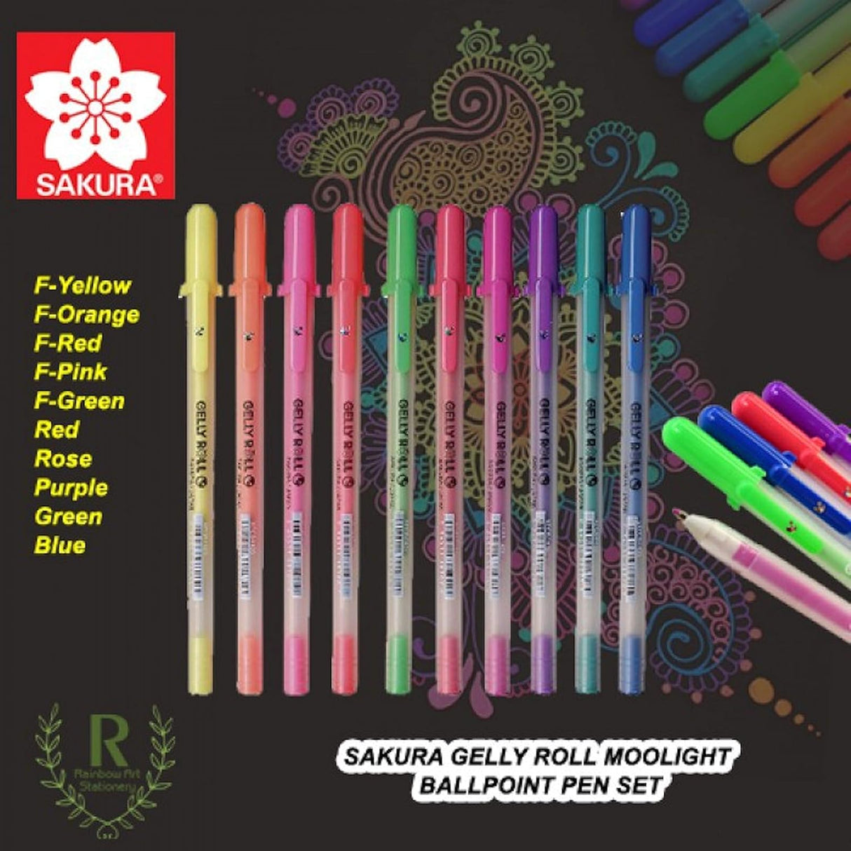 Sakura Gelly Roll Moonlight & White Pens Set of 12