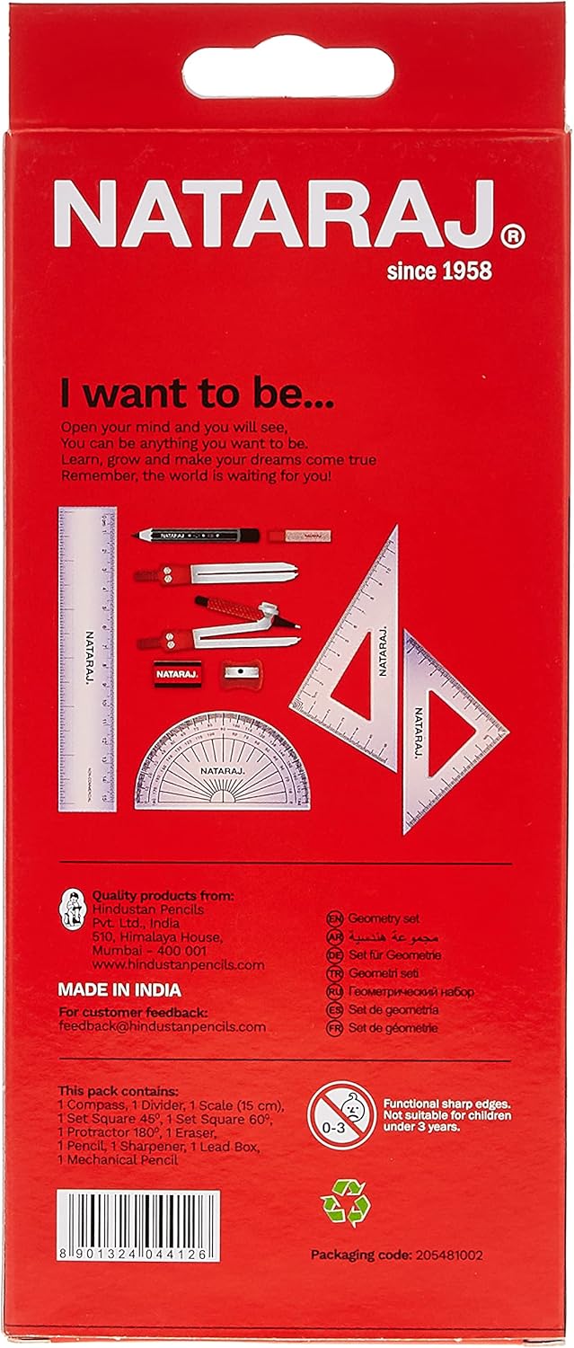 Nataraj Ultimax Mathematical Instrument Set