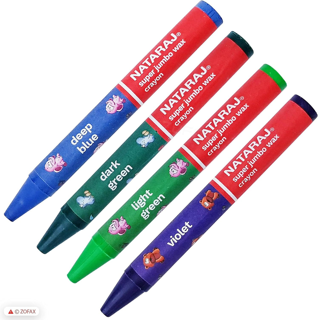 Nataraj Super Jumbo Wax Crayons Set – 12 Bright Colors