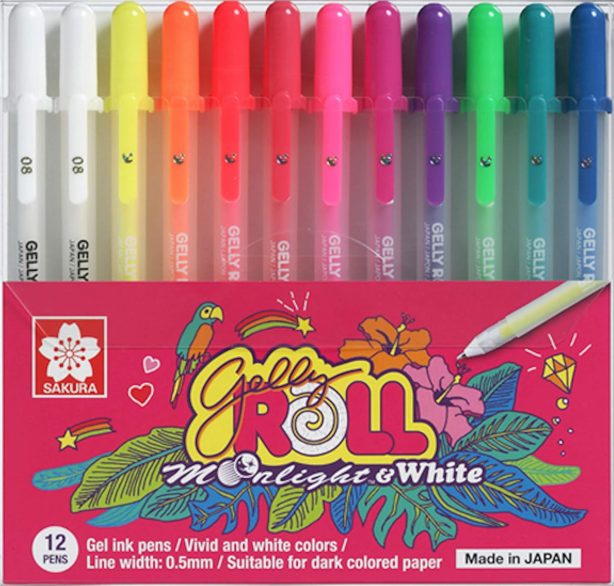 Sakura Gelly Roll Moonlight & White Pens Set of 12