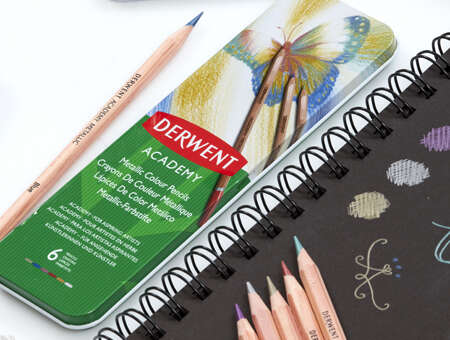 Derwent Academy Metallic Tin Of 6