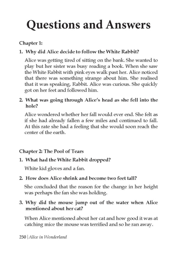 DREAMLAND CLASSIC TALES - Alice in Wonderland - Illustrated Abridged Classics for Children with Practice Questions