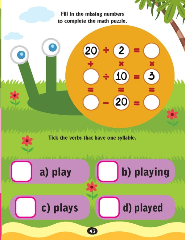DREAMLAND - Brain Train Activity Book for Kids Age 6+ - With Colouring Pages, Mazes, Puzzles and Word searches Activities