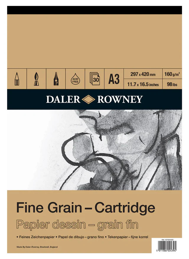 Daler Rowney Fine Grain Cartridge Pad – 160gsm