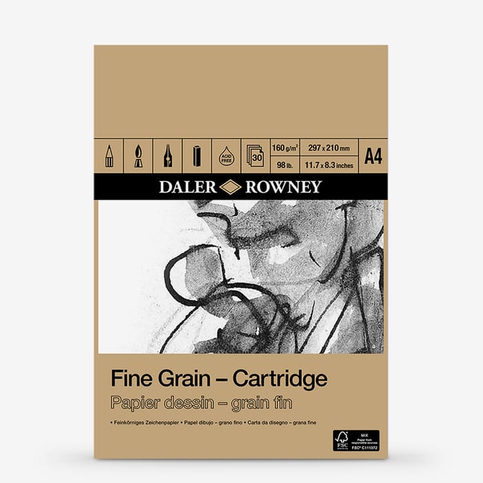 Daler Rowney Fine Grain Cartridge Pad – 160gsm