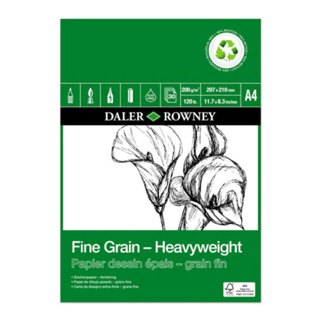 Daler Rowney Fine Grain Eco Heavyweight Pad – 200gsm