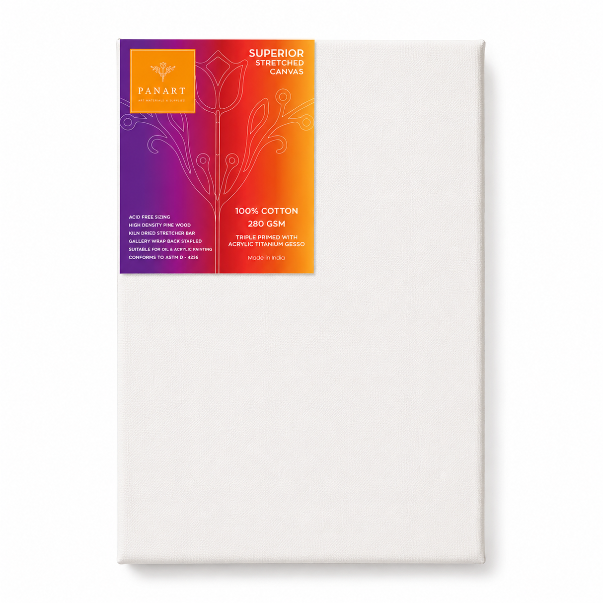 Panart Superior Stretched Cotton Canvas - 14.8x21cm (A5), 280gsm