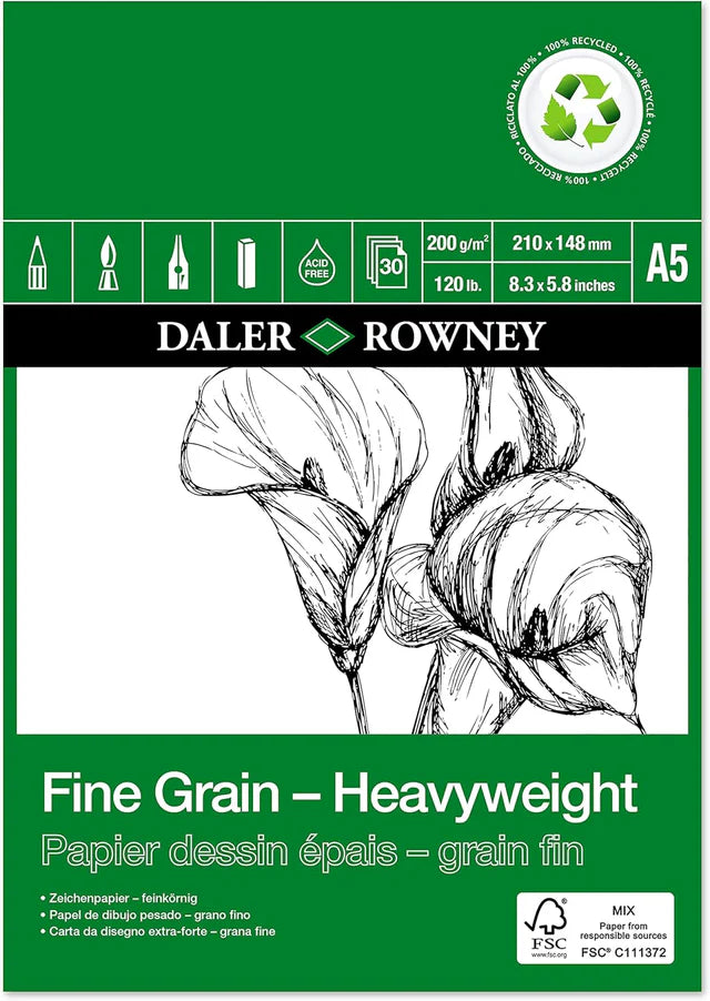 Daler Rowney Fine Grain Eco Heavyweight Pad – 200gsm