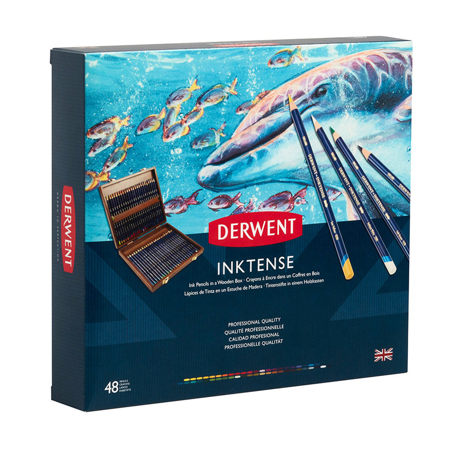 Derwent Inktense Pastel Pencils - 48 Wooden Box