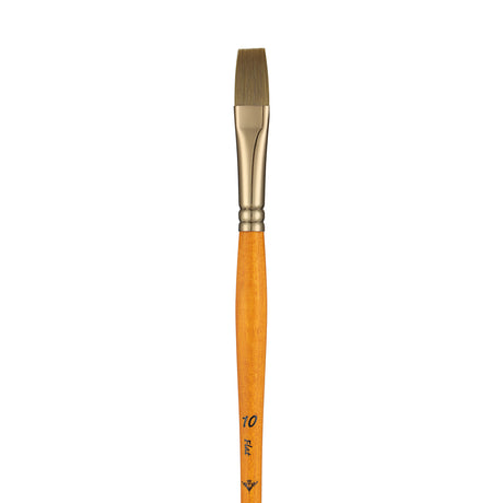 Panart Gold Green Synthetic Long Handle Brush Set of 3 Pcs-GG-06 (F-6,10,14)