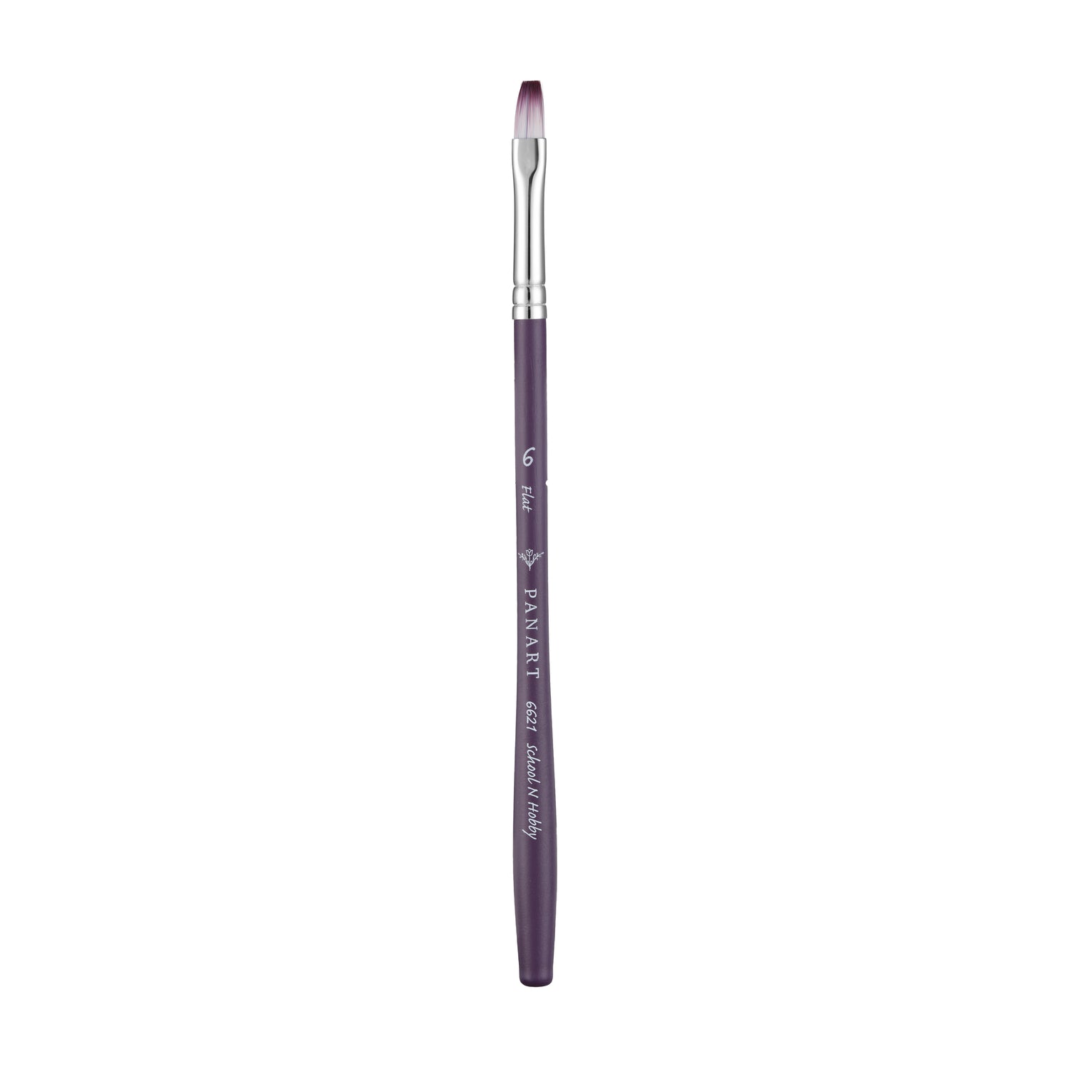 Panart Two Tone Synthetic Flat Short Handle Brush Pack - 5 Pcs (6621-6)