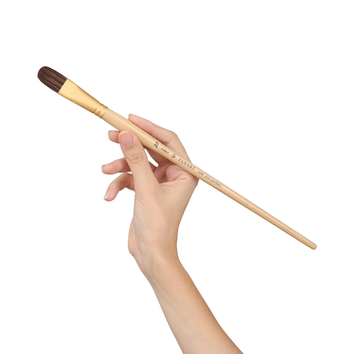 Panart Echo Synthetic Filbert Long Handle Brush Pack of 3 pcs (5544-20)