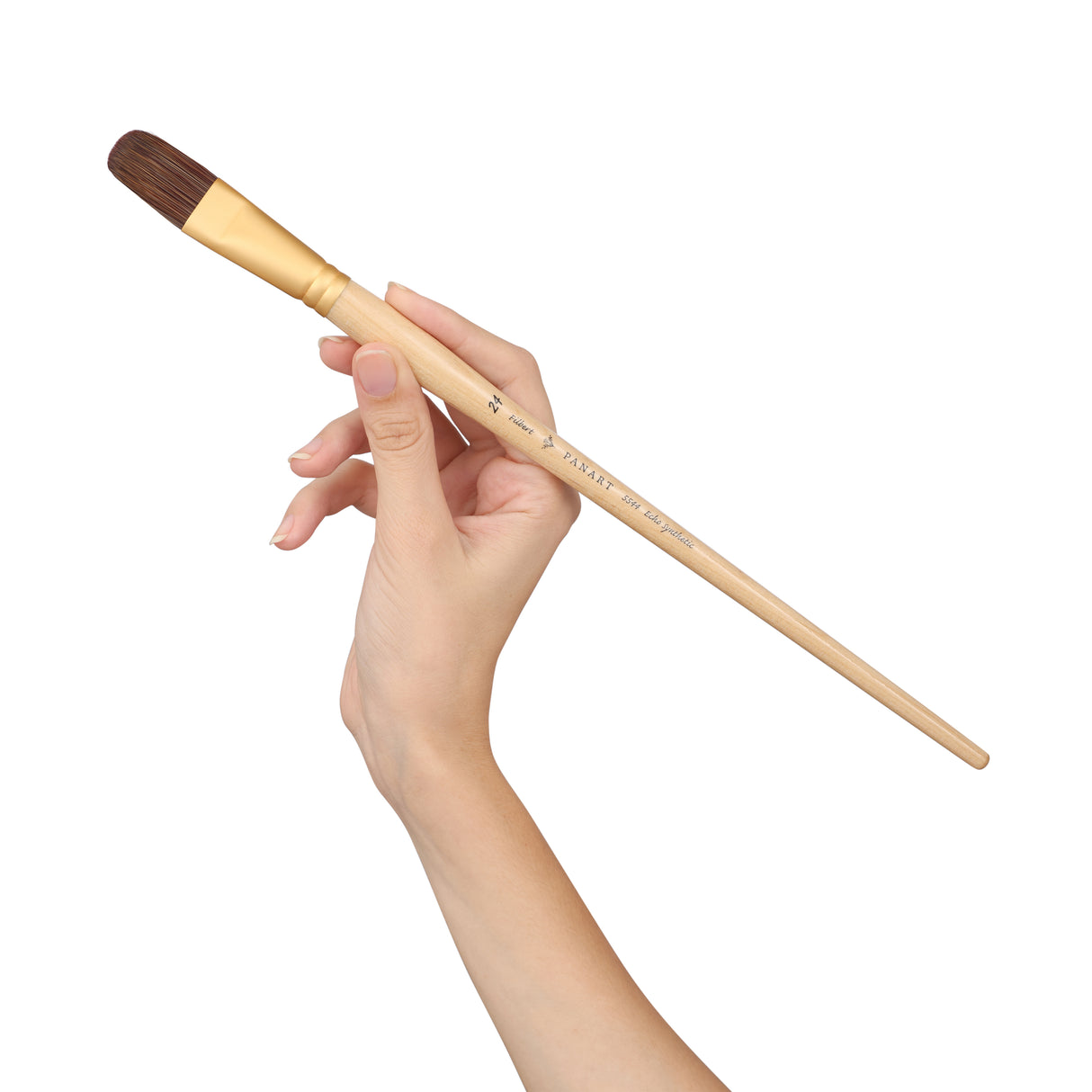 Panart Echo Synthetic Filbert Long Handle Brush Pack of 3 pcs (5544-24)