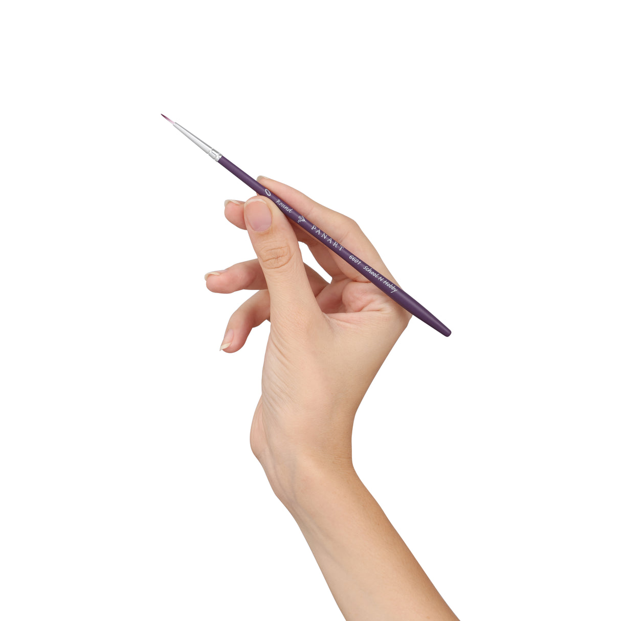 Panart Two Tone Synthetic Round Short Handle Brush Pack - 5 Pcs (6601-0)