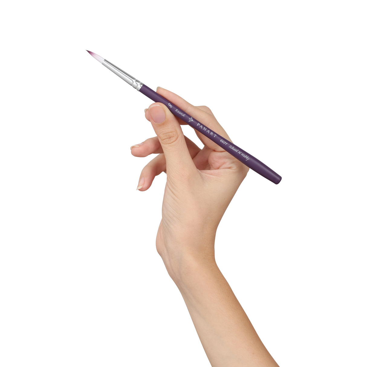 Panart Two Tone Synthetic Round Short Handle Brush Pack - 3 Pcs (6601-8)