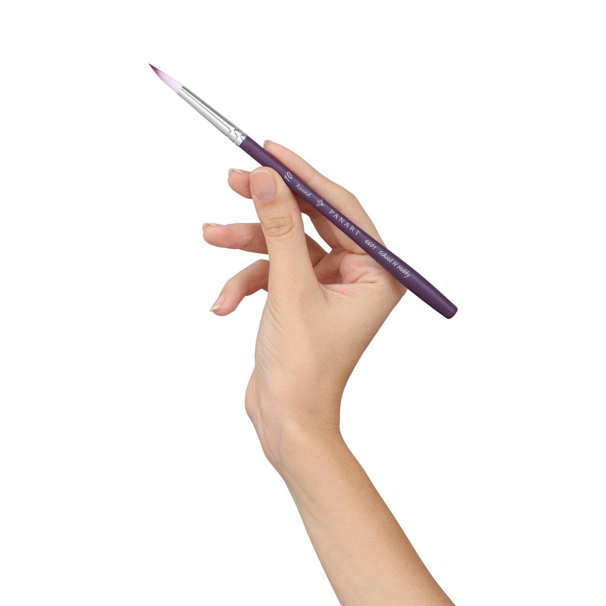 Panart Two Tone Synthetic Round Short Handle Brush Pack - 5 Pcs (6601-10)