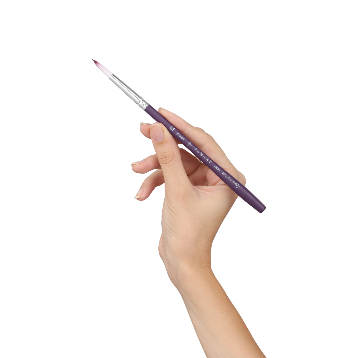 Panart Two Tone Synthetic Round Short Handle Brush Pack - 3 Pcs (6601-12))