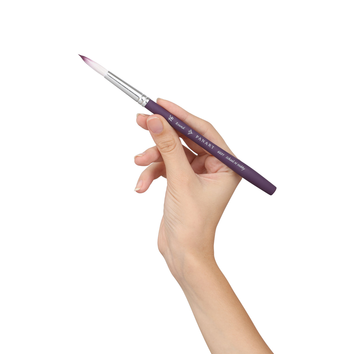 Panart Two Tone Synthetic Round Short Handle Brush Pack - 3 Pcs (6601-16)