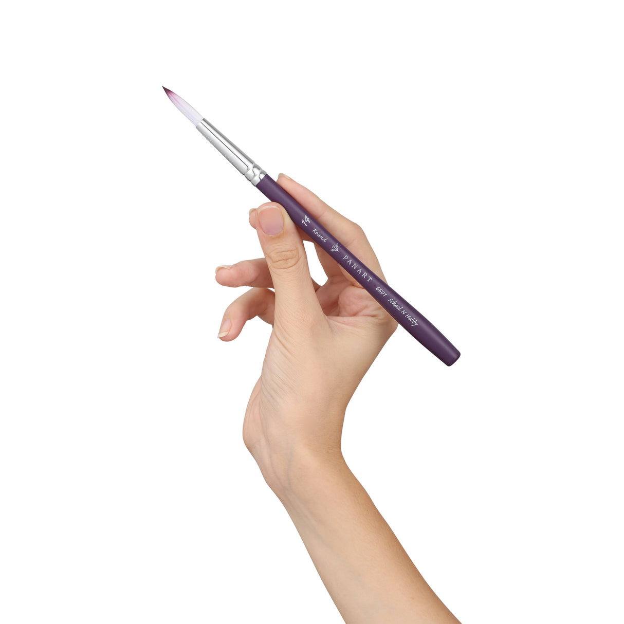 Panart Two Tone Synthetic Round Short Handle Brush Pack - 3 Pcs (6601-14)
