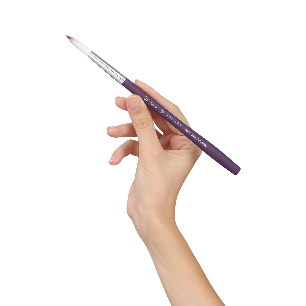 Panart Two Tone Synthetic Round Short Handle Brush Pack - 3 Pcs (6601-18)