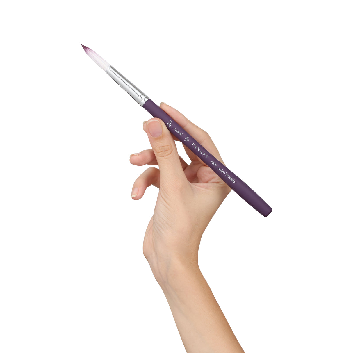 Panart Two Tone Synthetic Round Short Handle Brush Pack - 3 Pcs (6601-20)