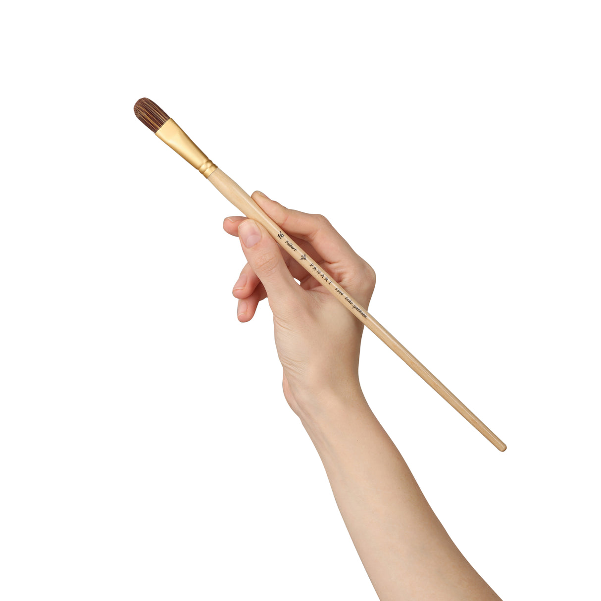 Panart Echo Synthetic Filbert Long Handle Brush Pack of 3 pcs (5544-16)