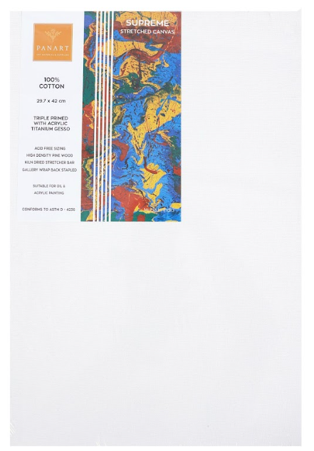 Panart Stretched Cotton Canvas – 29.7x42 cm (A3)