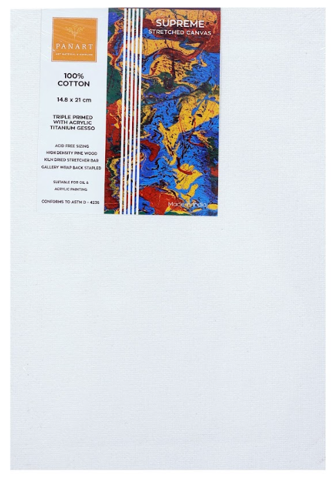 Panart Premium Stretched Cotton Canvas - 14.8x21 cm (A5)