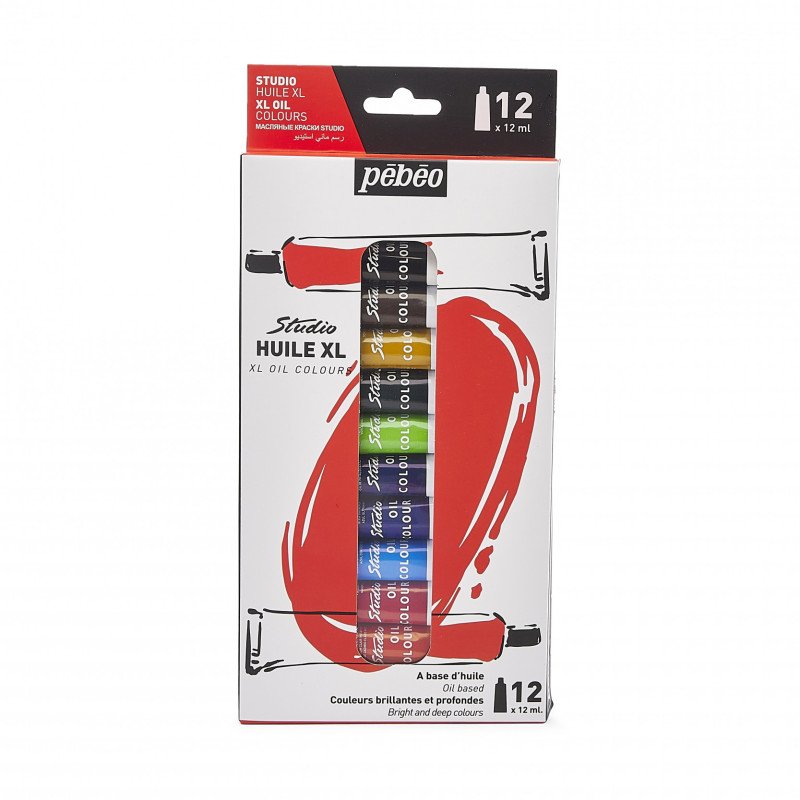 Pebeo Premium 6-Color XL Fine Oil Paint Set - 12ml Tubes