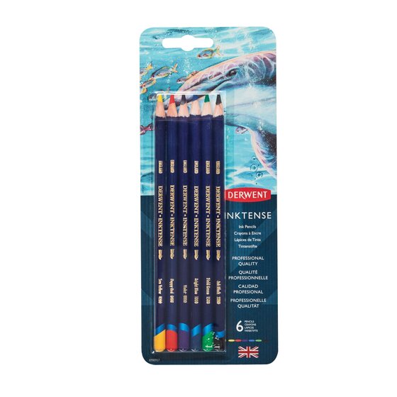 Derwent Inktense Pencils Blister Pack of 6