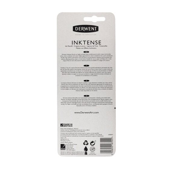 Derwent Inktense Pencils Blister Pack of 6