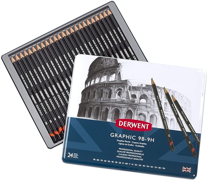 Derwent Graphic Pencils Set of 24 (9B-9H)