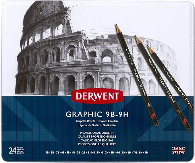 Derwent Graphic Pencils Set of 24 (9B-9H)