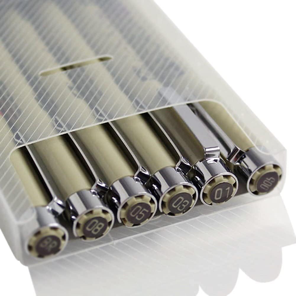 Sakura Pigma Micron Black Ink Pen Set – 6 PCS, Precision Pens for Artists & Designers
